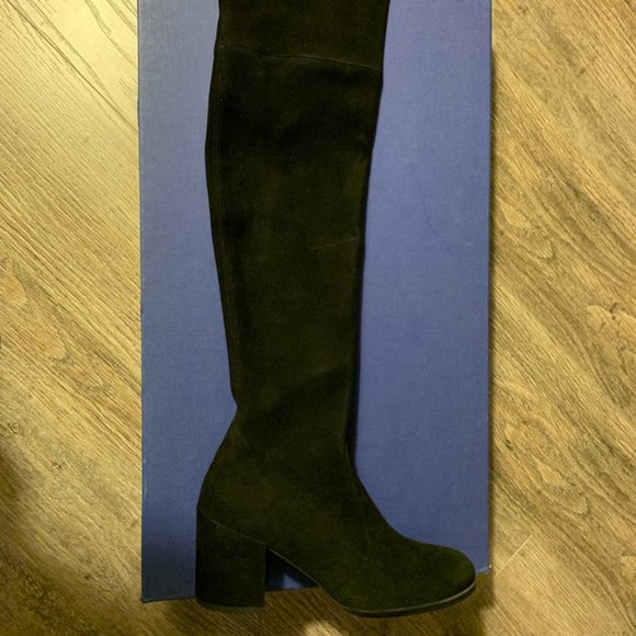 Brand NEW Stuart Weitzman Thigh High Black Boots (Suede) - Picture 8 of 11